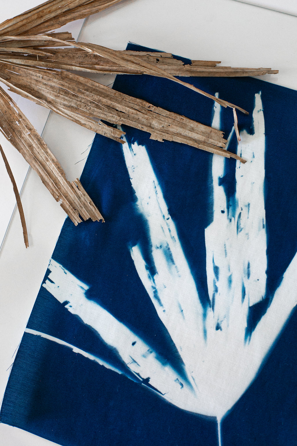 Prussian Blue Tropical Fan